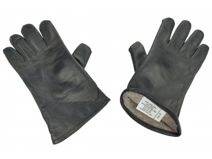 Rukavice kožené s podšívkou černé US originál