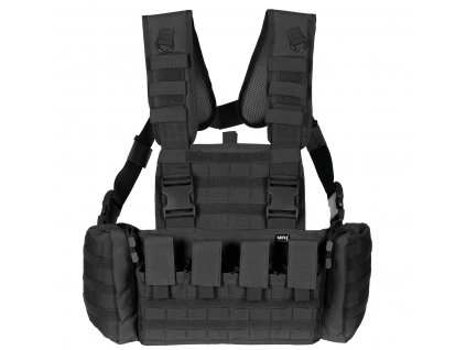Taktický hrudní nosič Chest Rig Mission Molle MFH® Professional Black černý 04633A