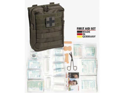 Sada první pomoci Leina 43-dílná lékárnička v pouzdře Large Molle Olive Drab zelená