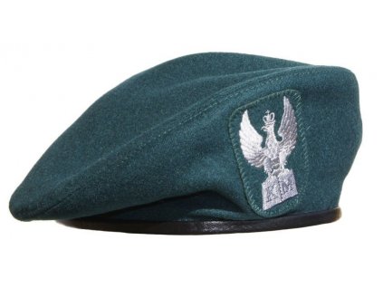 Baret zelený s orlicí KM Klasa mundurowa vojenská třída WP Polsko originál