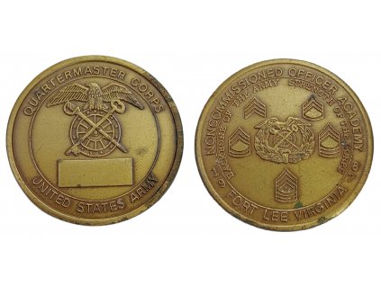 Pamětní ražená mince US Army Quartermaster Corps & School