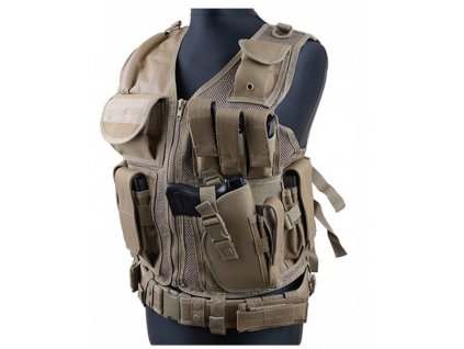 Vesta taktická modulární s opaskem hnědá KAM-39 Tactical Vest Tan GFC Tactical™