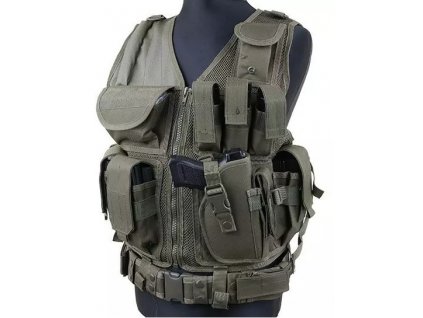 Vesta taktická modulární s opaskem zelená KAM-39 Tactical Vest Olive GFC Tactical™