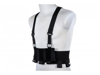 Taktický hrudní nosič s nízkou viditelností černý Low-Vis Chest Rig Black GFC Tactical™