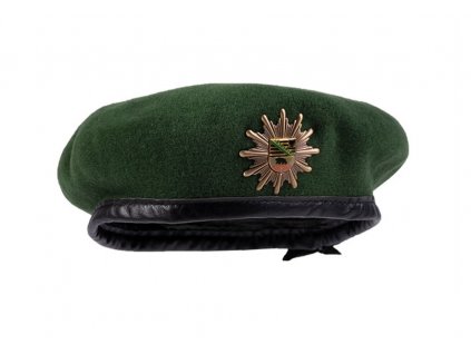 Baret zelený s odznakem Policie Sasko-Anhaltsko BGS Německo originál