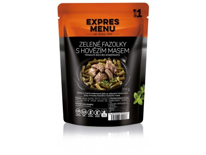 Zelené fazolky s hovězím masem (1 porce 300g) EXPRES MENU