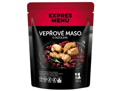 Vepřové maso s fazolemi (1 porce 300g) EXPRES MENU