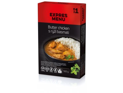 Butter chicken Máslové kuře s basmati rýží KM (1 porce 500g) EXPRES MENU