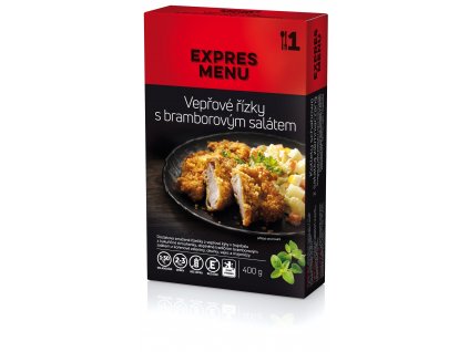 Vepřové řízky s bramborovým salátem KM (1 porce 400g) EXPRES MENU