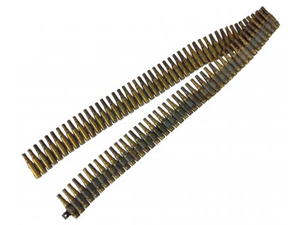 Nábojový pás ke kulometu s vystřelenými náboji originál