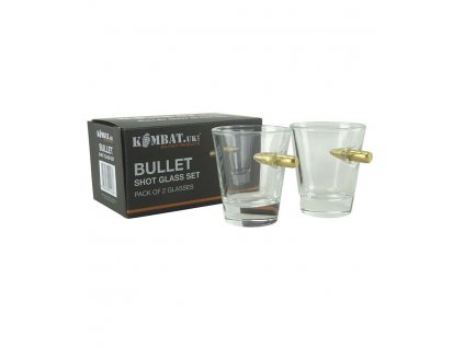 Sada skleněných panáků s kulkou Bullet Shot Glass Set Kombat®