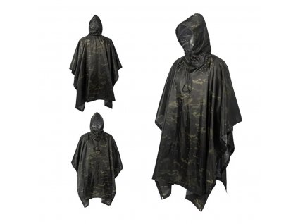 Pončo nepromokavá pláštěnka Rain Poncho US CMG® MultiCam Black