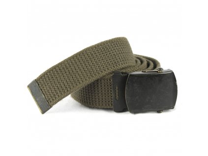 Opasek kalhotový bavlna zelený NL Waist Belt OD Green Holandsko originál použitý