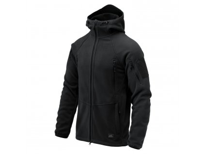 Bunda s kapucí černá Patriot Jacket Mk 2 Hybrid Fleece Black Helikon-Tex® BL-PJ2-FH-01