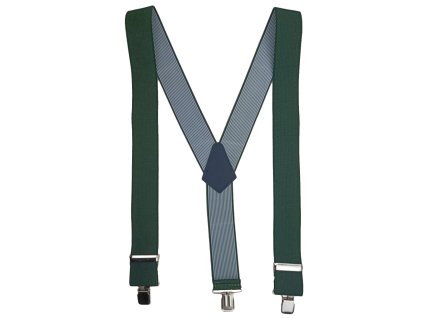 Kšandy elastické šle široké láhvově zelené