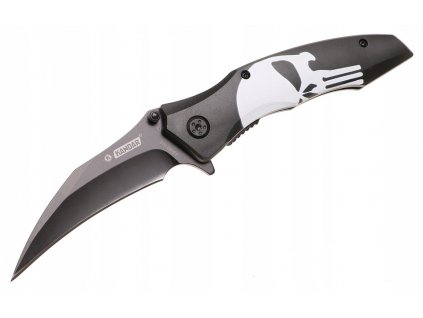 Nůž zavírací Talon s lebkou Punisher Skull polovystřelovací KANDAR® N-629