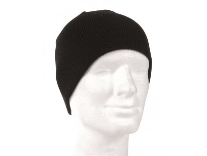 Kulich Beanie pletený černý jemný úplet bez ohrnutí Mil-Tec® 12138002