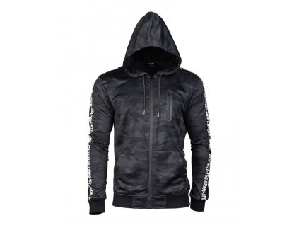 Mikina sportovní s kapucí a zipem Training Jacket Mil-Tec® Dark Camo 11446180