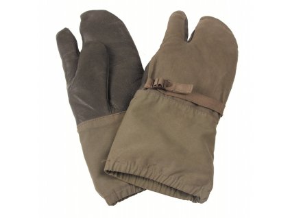Zimní rukavice tříprsté palčáky s vložkou zelené BW Bundeswehr original použité