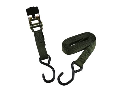 Pás upínací samonavíjecí s ráčnou a háky zelený 1" x 15' Olive Green Kombat® Tactical