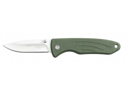 Nůž kapesní zavírací s pogumovanou rukojetí zelený TPR Jack Knife OD Green FoX® Outdoor 45751B