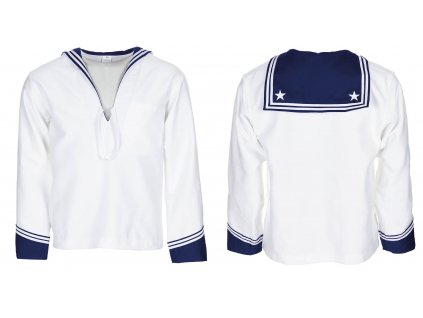 Košile námořní bílá s modrým límcem Itálie originál