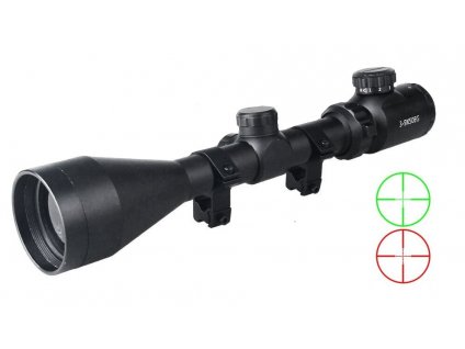 Puškohled 3-9 x 50 EG zoom Rifle Scope montáž 11 mm podsvícený kříž