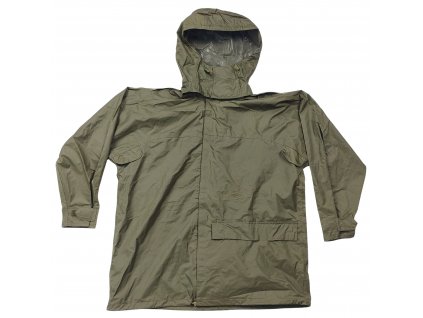 Bunda do deště pláštěnka s kapucí zelená nepromokavá KL Holandsko originál