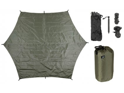 Plachta nepromokavá šestihran Tarpaulin "Hexagon-Tarp" 340x310 cm OD Green MFH® 32418B