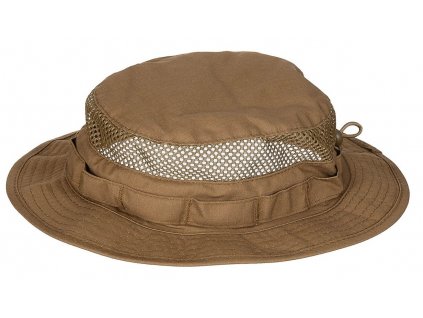 Klobouk síťovaný hnědý Jungle Bush Hat Mesh Boonie Coyote RipStop MFH® 10720R