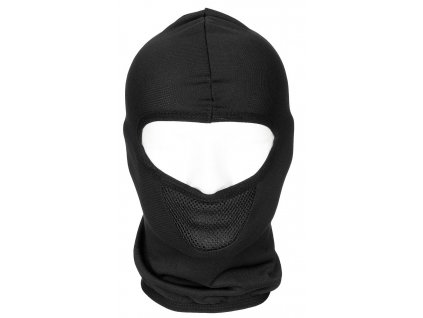 Kukla letní černá se síťovinou Balaclava Tactical 1 Hole Black MFH® 10897A