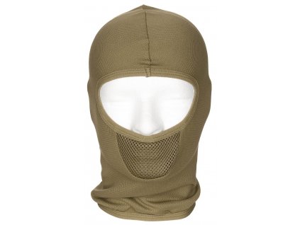 Kukla letní hnědá se síťovinou Balaclava Tactical 1 Hole Coyote Tan MFH® 10897R