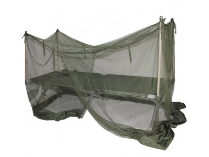 Moskytiéra na polní lůžko s dřevěnými kolíky a obalem Velká Británie originál