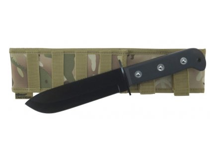 Nůž s pouzdrem Molle BTP multicamo Velká Británie Kombat