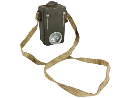 Signální plechová svítilna lucerna s barevnými filtry CTC civilní obrana Dánsko originál