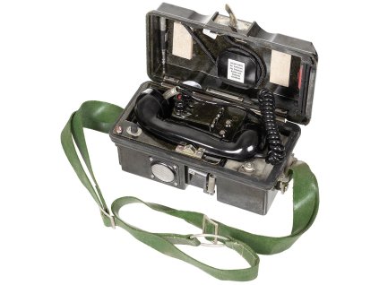 Polní telefon FF 63 M s příslušenstvím RFT® Feldfernsprecher DDR NVA originál