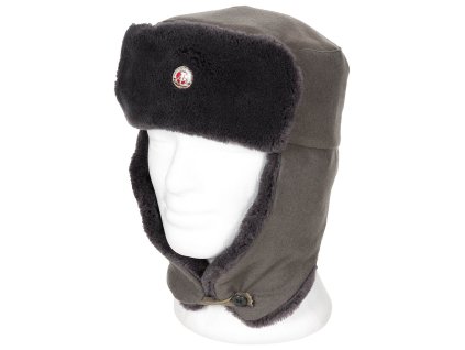 Čepice zimní beranice vojín ušanka šedá NVA DDR originál