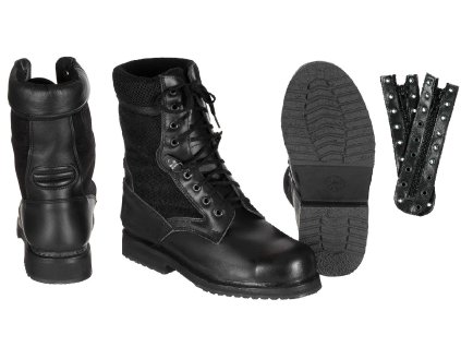 Boty letní bojové kanady černé Combat Boots Sommer Itálie originál