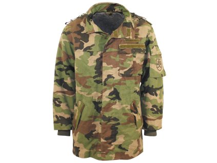 Polní bunda s vložkou kabát kongo M97 Woodland Slovensko originál použitá