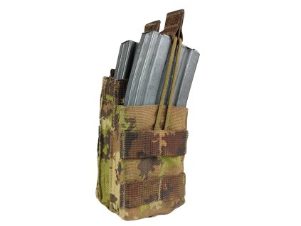 Pouzdro na 2 zásobníky M4 dělené otevřené Molle Defcon 5™ Vegetato Camo Itálie originál použité