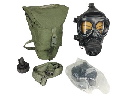 Plynová maska s filtrem a obalem M90 NBC Respirator Gas Mask Itálie originál použitá