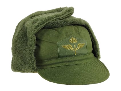 Čepice zimní ušanka vzdušné síly M-59 oliv Švédsko originál