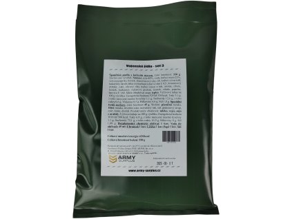 Vojenské jídlo - set 3 (Španělská paela s kuřecím masem) P/W balíček na cesty MRE ARPOL®