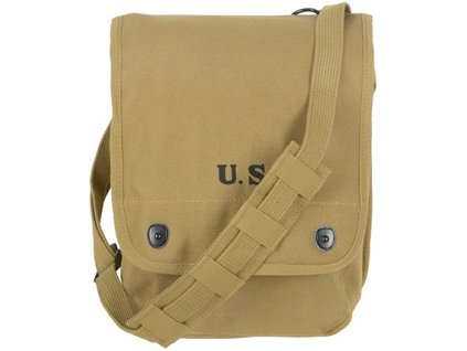 Taška expediční M1938 s držákem na mapu US Dispatch Map Case Canvas Khaki 8FIELDS® WWII Repro