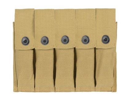 Kapsa na 5 zásobníků US Thompson SMG Five-Cell Magazine Pouch Khaki 8FIELDS® WWII Repro