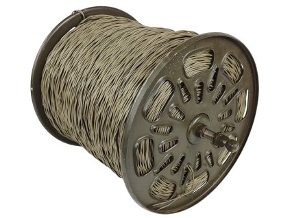 Drát dvoužilový na cívce PKL vojenský telefonní kabel s bubnem 750m LWP Polsko originál