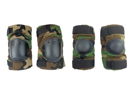 Chrániče kolen a loktů US woodland neopren originál použité