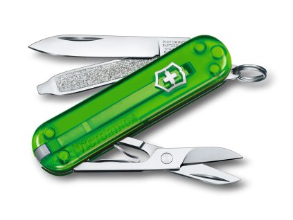Victorinox Classic SD Green Tea transparentní kapesní nůž 0.6223.T41G
