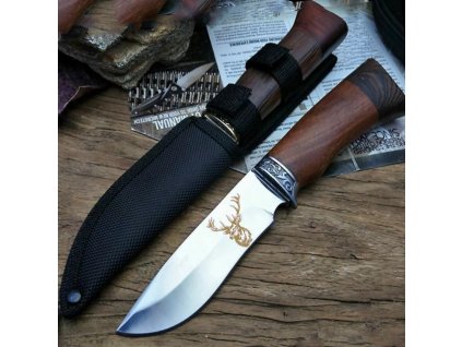 Nůž lovecký Deer s rytinou jelena B-Squl® XJ5502