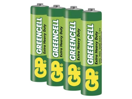 Zinková baterie GP Greencell AAA (R03) 4 ks mikrotužkové